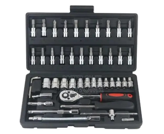 46 PCS Multi-Function Wrench Socket and Screw Driver Kit