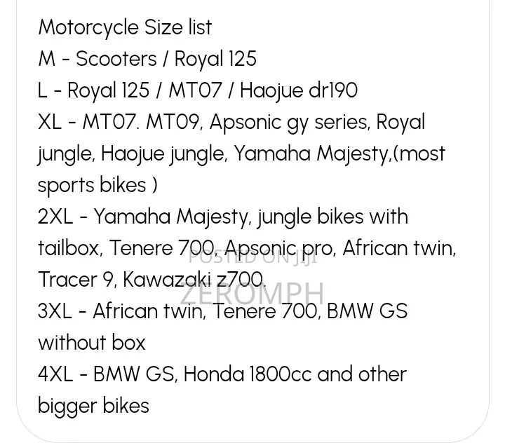 210d Motorcycle Cover