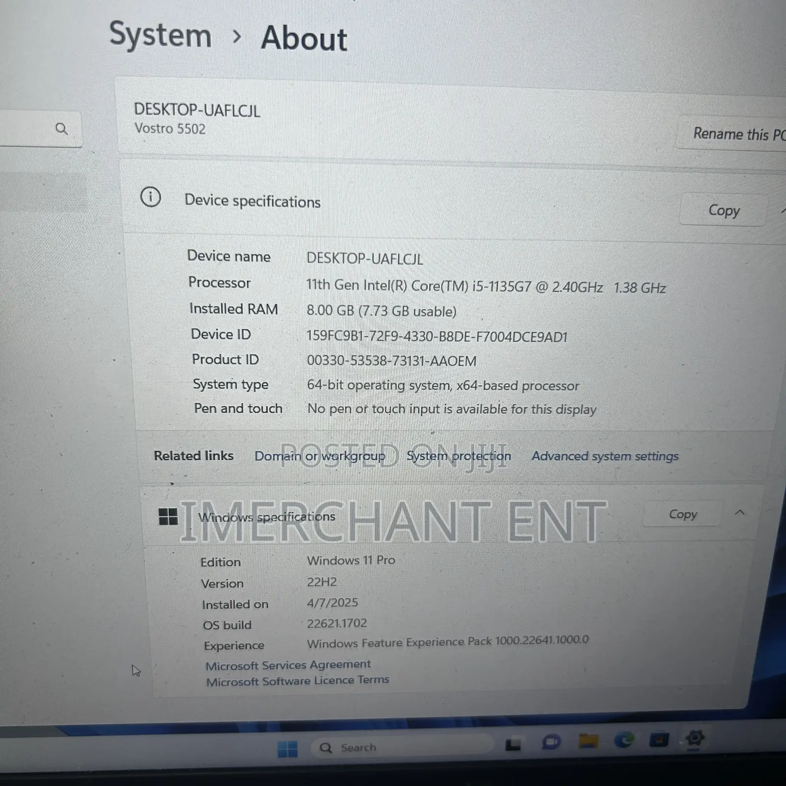 Laptop Dell Inspiron 15 5502 8GB Intel Core i5 SSD 512GB
