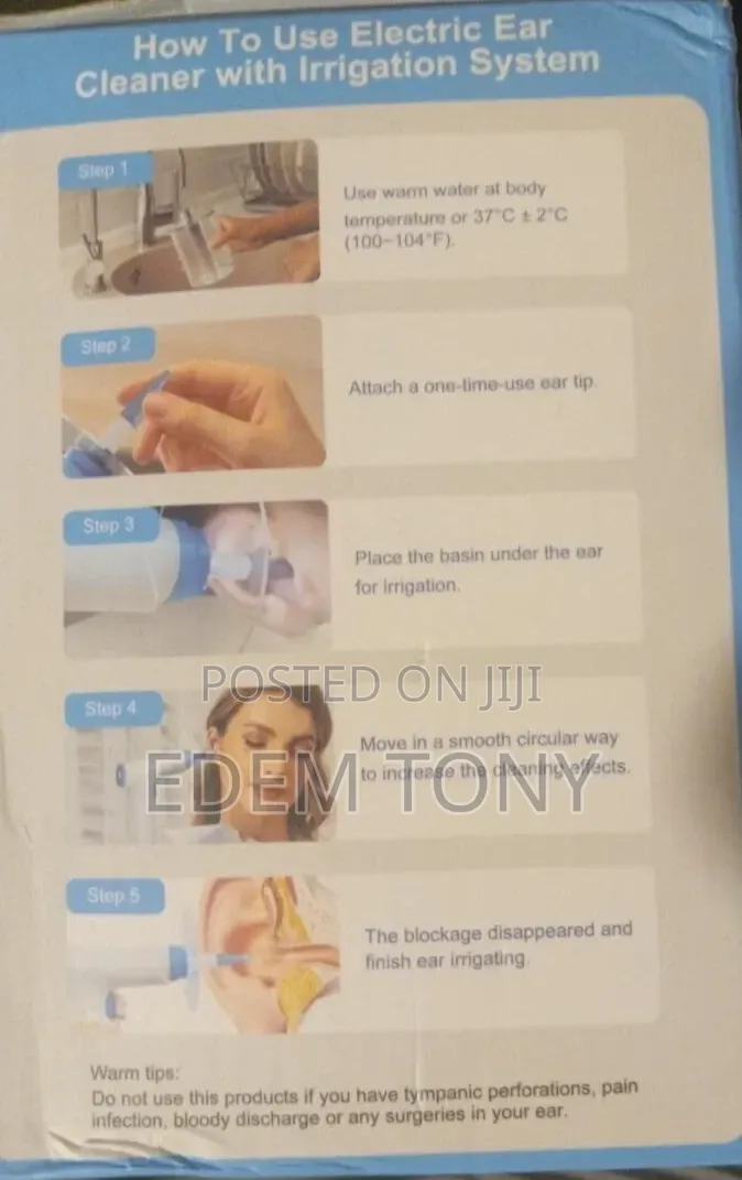 Electric Ear Wax Removal Cleaning Kit :Rechargeable Irrigation System
