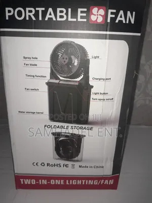 Portable Chargeable Anion Mist Mist Fan With Decorative Lights