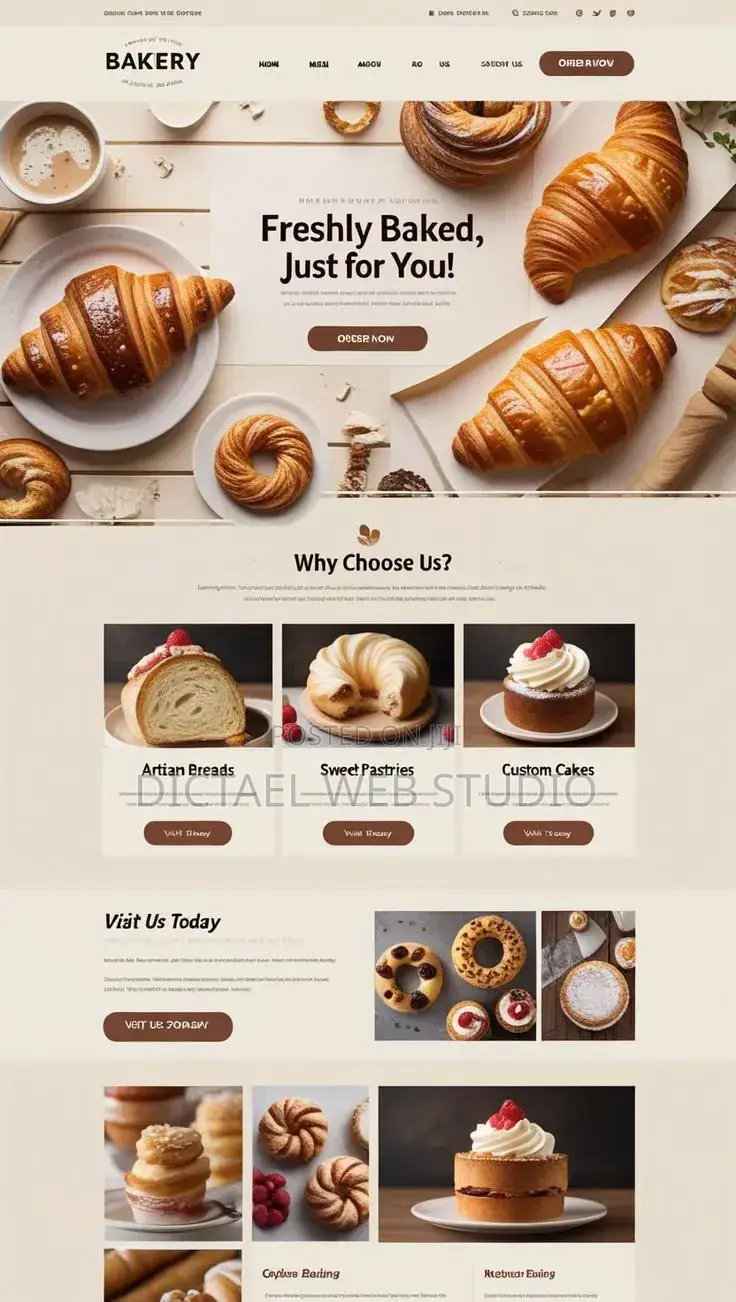 Bakery Website With Cake Gallery and Order Form