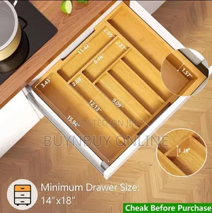 Adjustable Bamboo Drawer Organizer