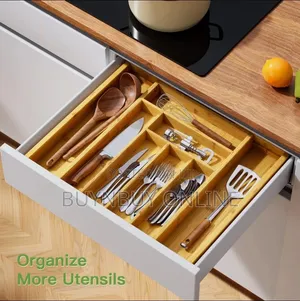 Adjustable Bamboo Drawer Organizer