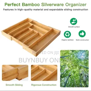 Adjustable Bamboo Drawer Organizer