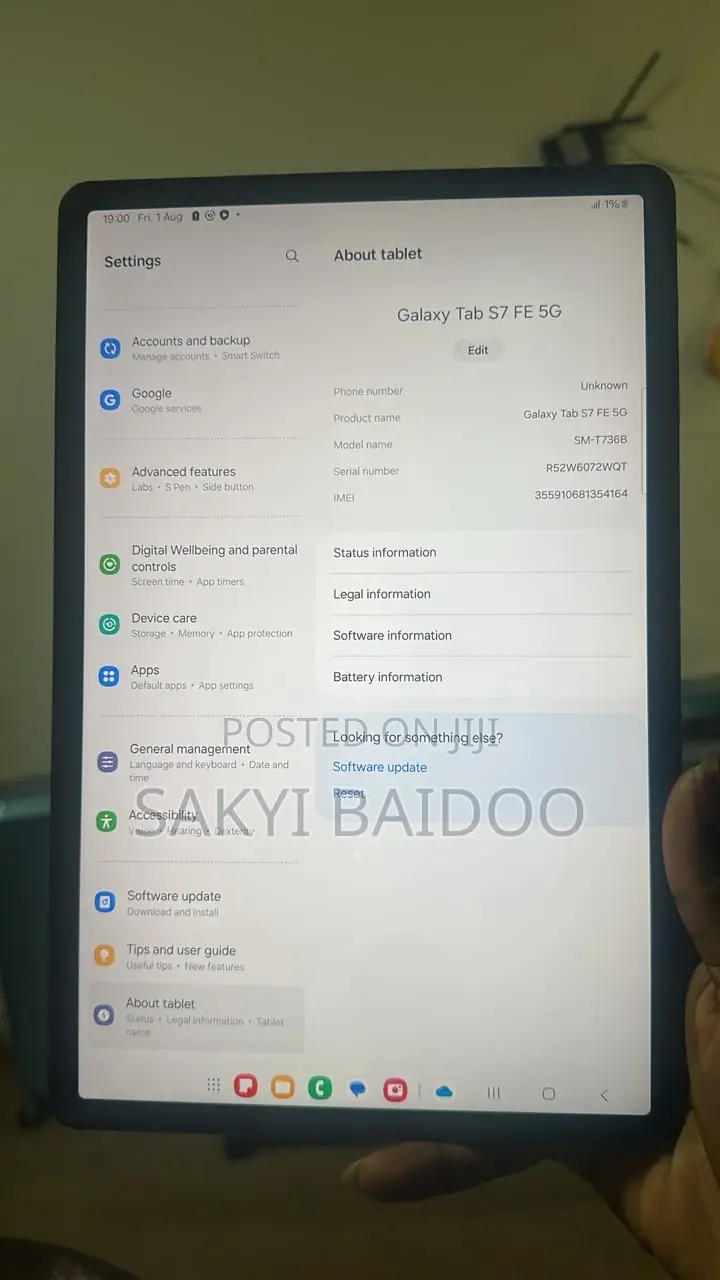 Samsung Galaxy Tab S7 FE 128 GB Gray