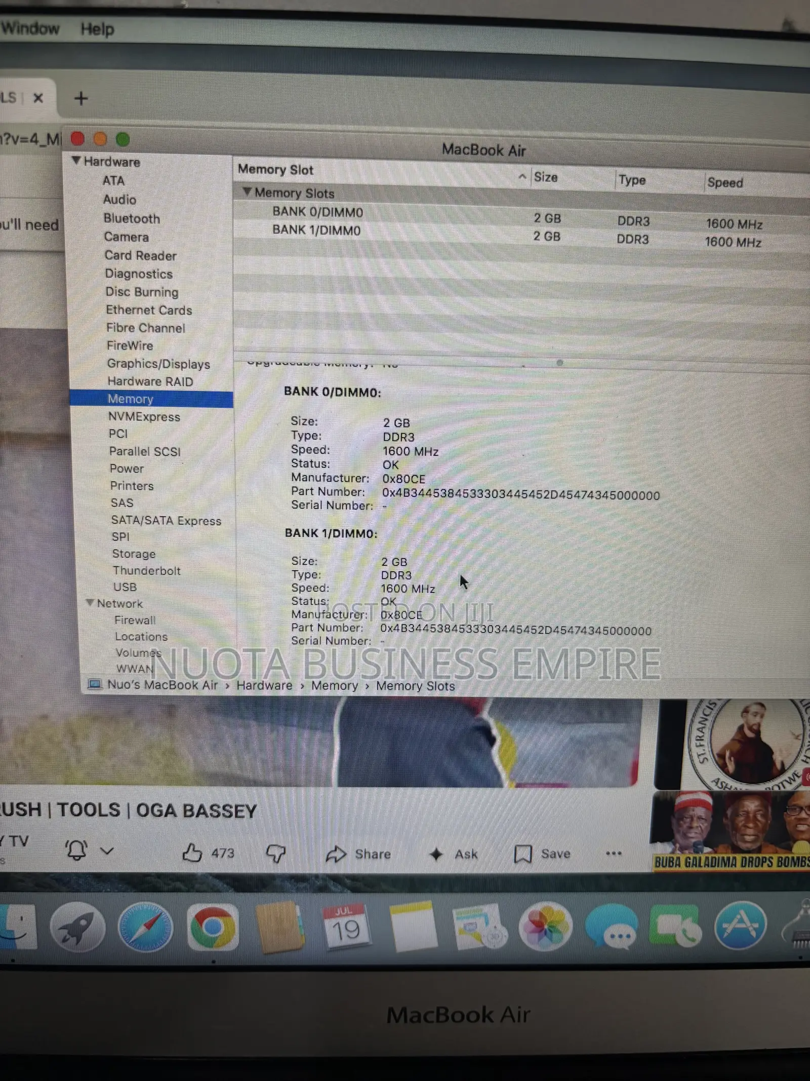 Laptop Apple MacBook Air 4GB Intel Core i5 SSD 256GB