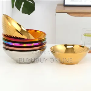 Stainless Steel Dinner Bowls in 7" 8"