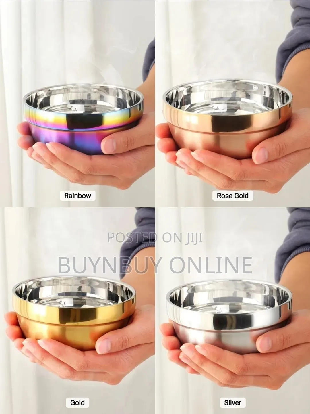 304 Stainless Steel Dinner Deep Plates in 4" 5"