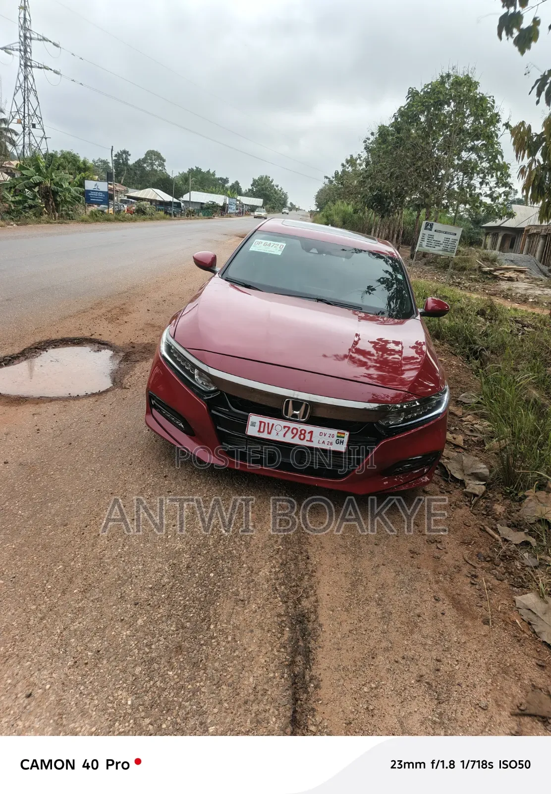 Honda Accord Sport (1.5L 4cyl Turbo CVT) 2019 Red
