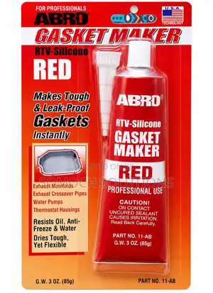 Abro Red RTV Silicone Gasket Maker (85g) High-Temp, Leak-Proof Sealant