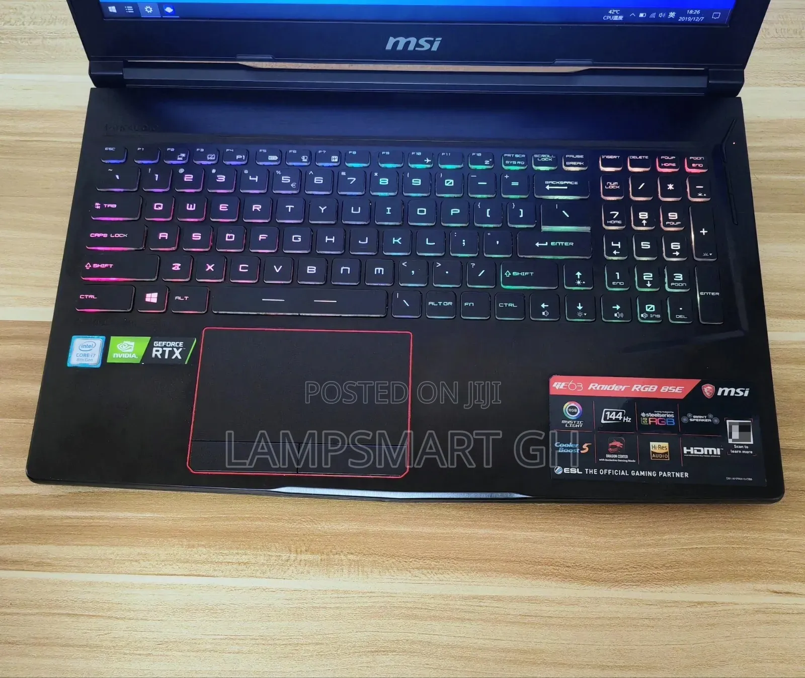 Laptop MSI GE63 Raider RGB 8RF 8GB Intel Core i7 SSD 512GB