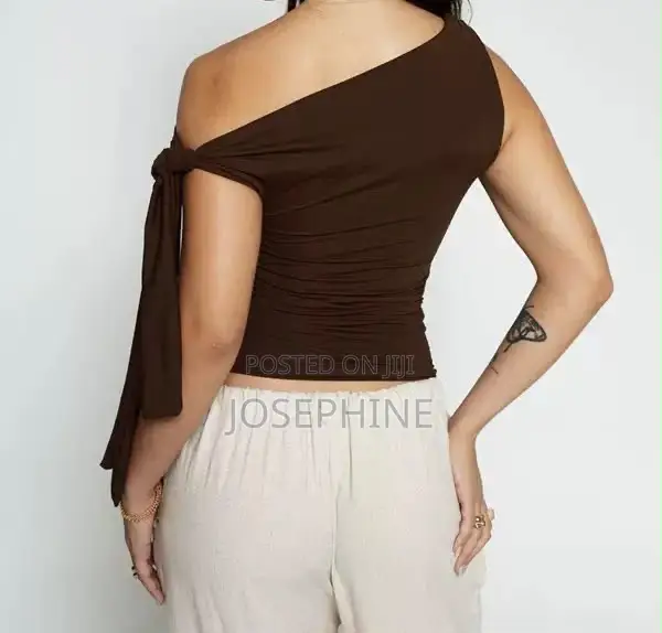 Asymmetrical One Side Tie Top