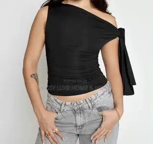 Asymmetrical One Side Tie Top
