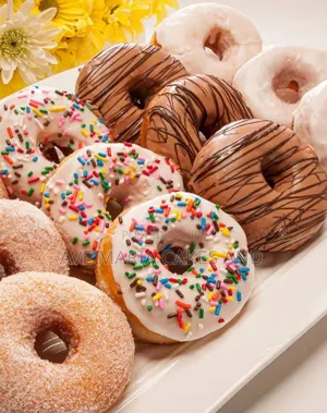 Doughnuts and Meat Pies for Sale.