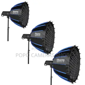 Beams Light Dome Easy Open Bowens Mount Softbox + Grid+ Double Diffuse
