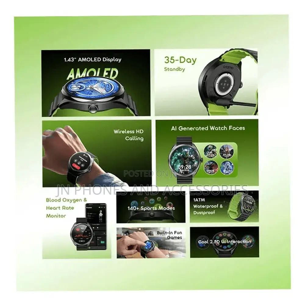 Oraimo Watch Nova 2R 1.43" AMOLED 35-Day Standby Smart Watch