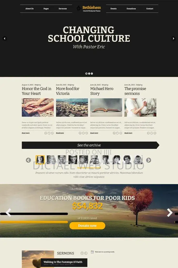 School, Church and NGOs Website Development