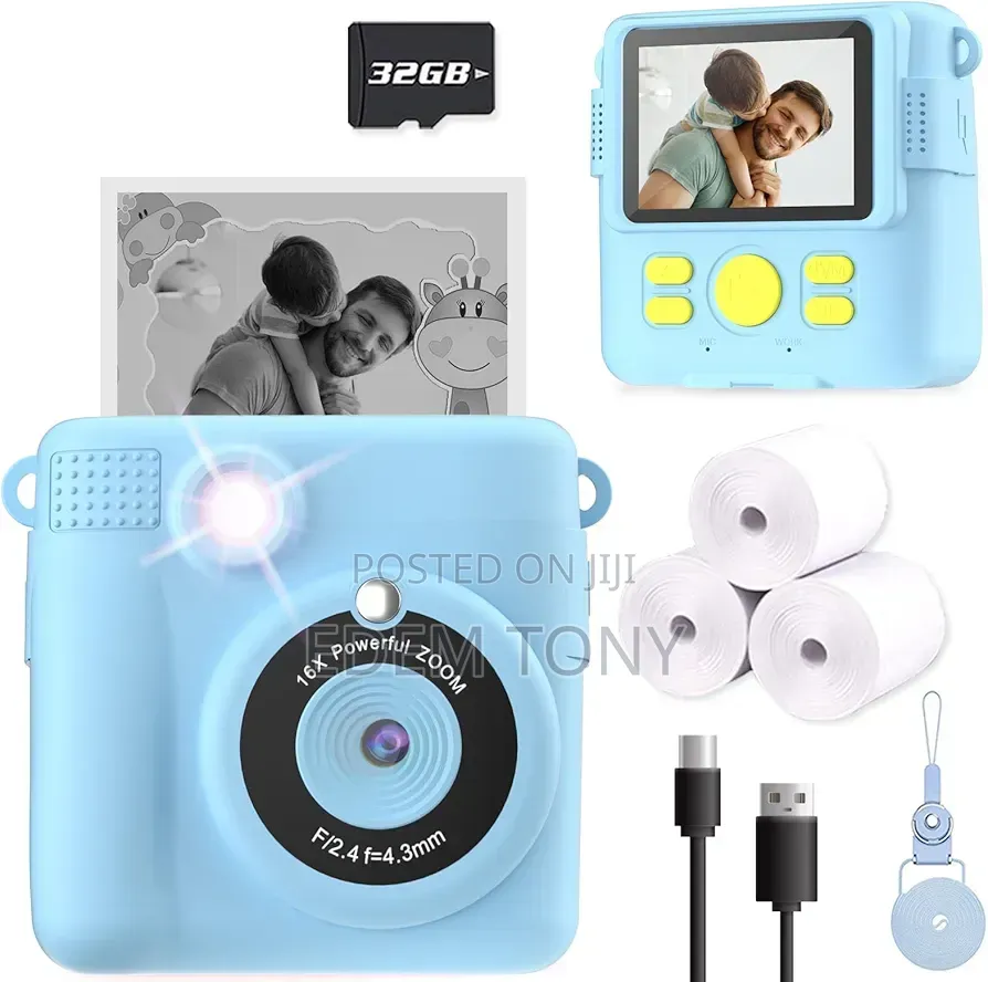 DIY Instant Digital Camera Blue. With Instant Printing