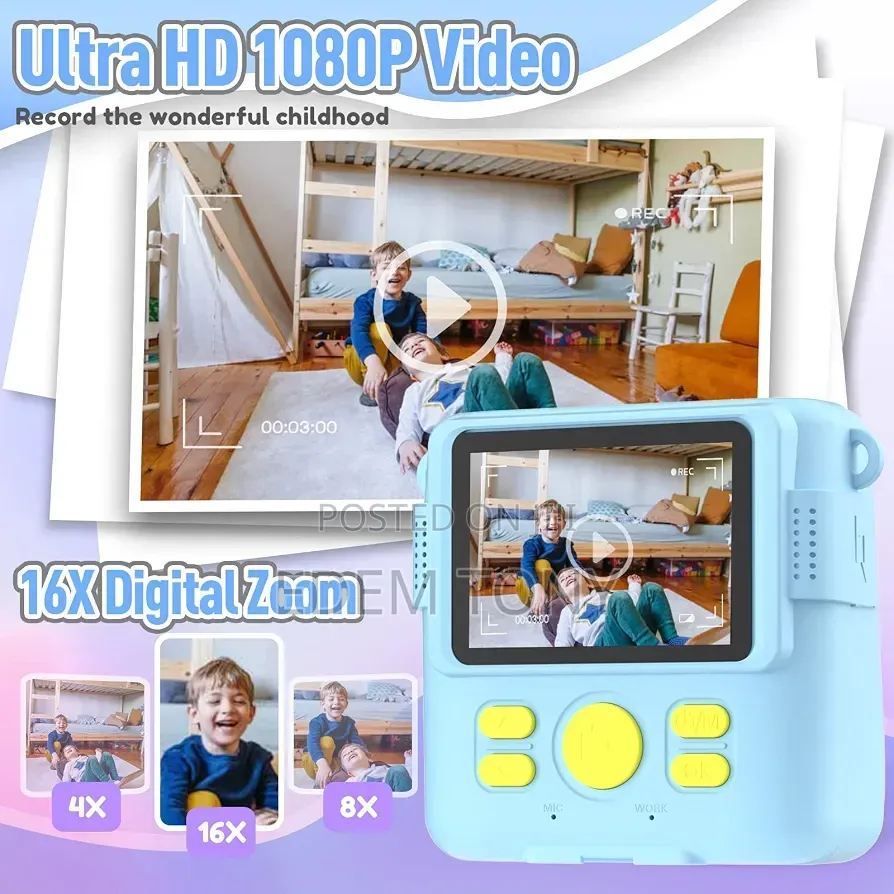 DIY Instant Digital Camera Blue. With Instant Printing