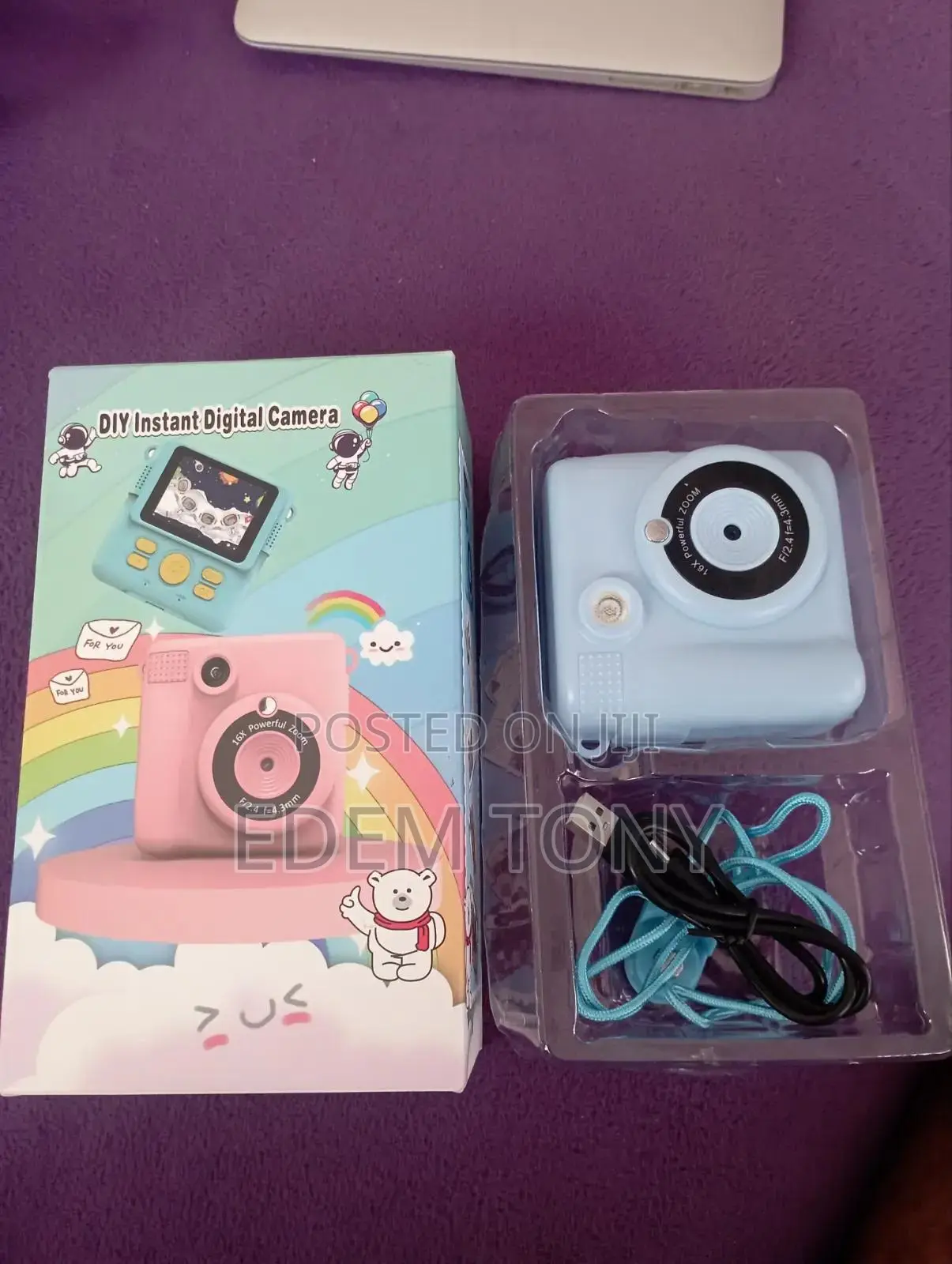 DIY Instant Digital Camera Blue. With Instant Printing