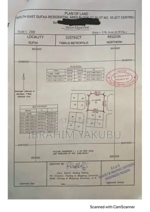 This Is 0.96 Acre of Land Located at Dufa Residential, Tamale.