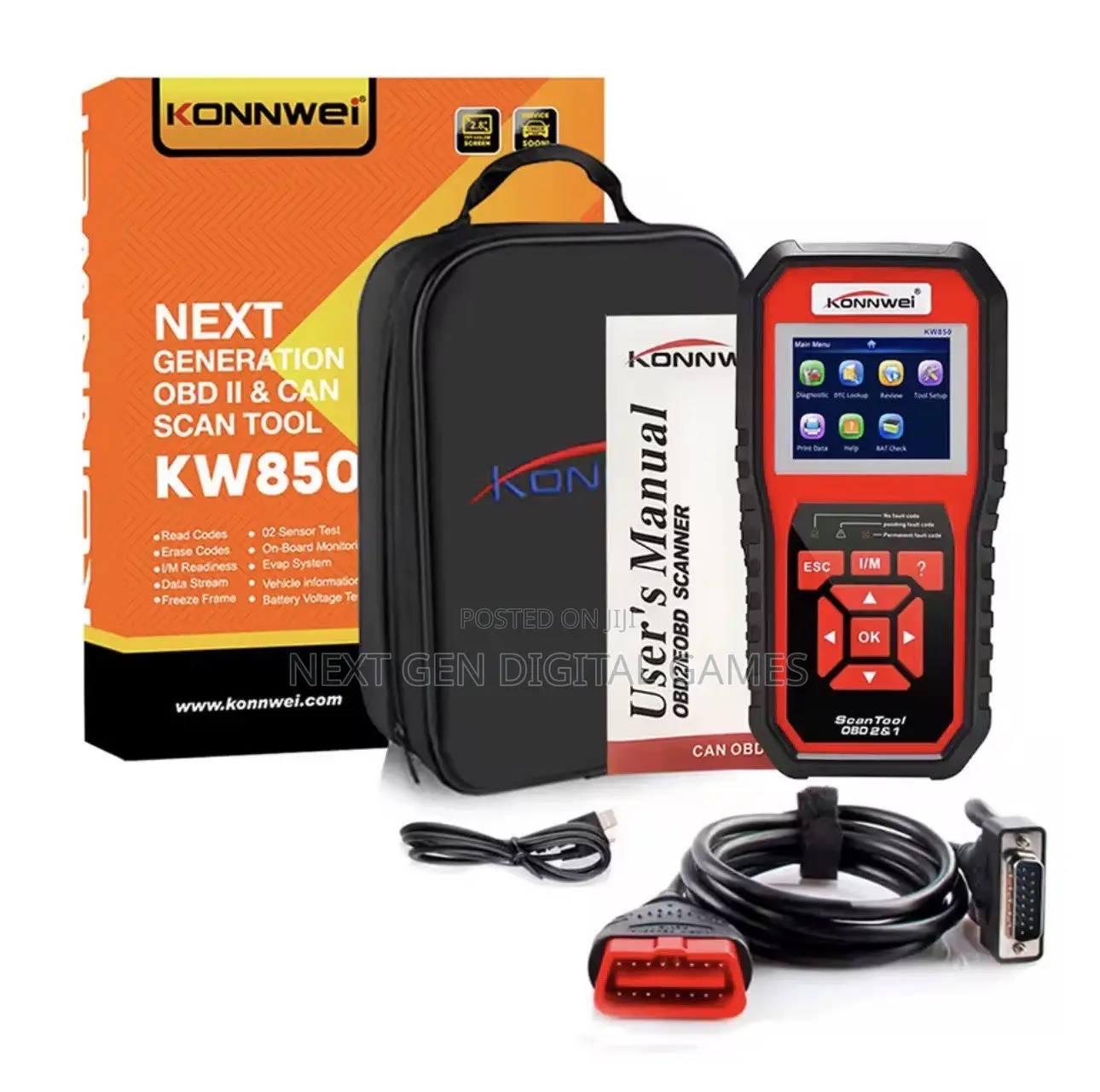KONNWEI KW850 Car OBD2 Scanner Professional Car Diagnostic Tools OBD 2