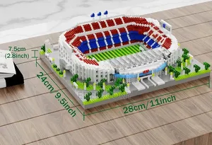 Camp Nou Stadium: FC Barcelona Micro-Particle Lego Building Block Set