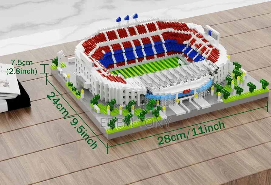 Camp Nou Stadium: FC Barcelona Micro-Particle Lego Building Block Set