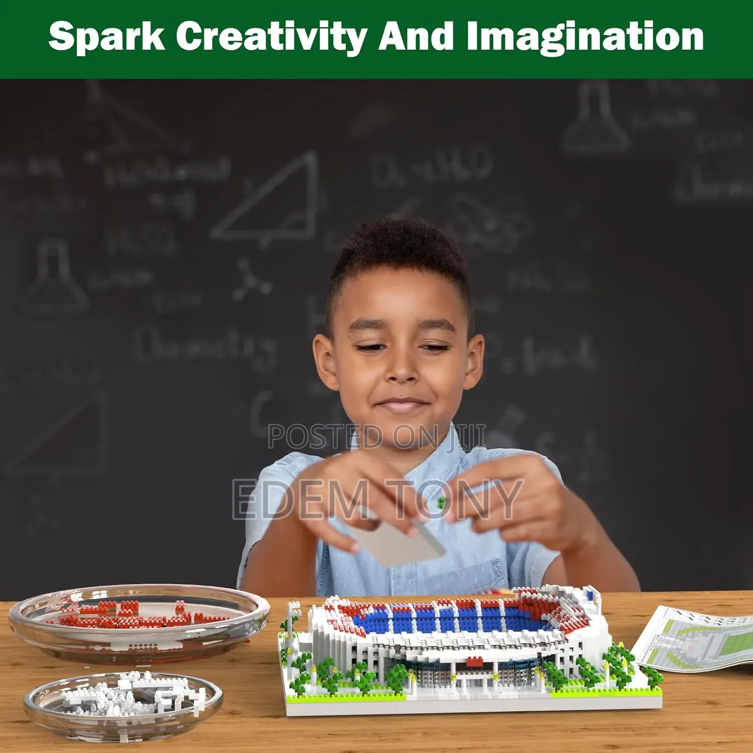 Camp Nou Stadium: FC Barcelona Micro-Particle Lego Building Block Set
