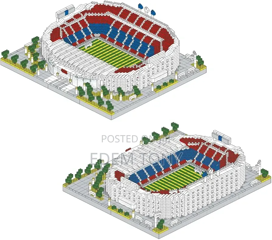 Camp Nou Stadium: FC Barcelona Micro-Particle Lego Building Block Set