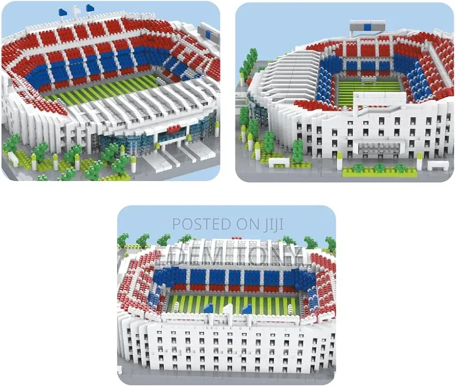 Camp Nou Stadium: FC Barcelona Micro-Particle Lego Building Block Set