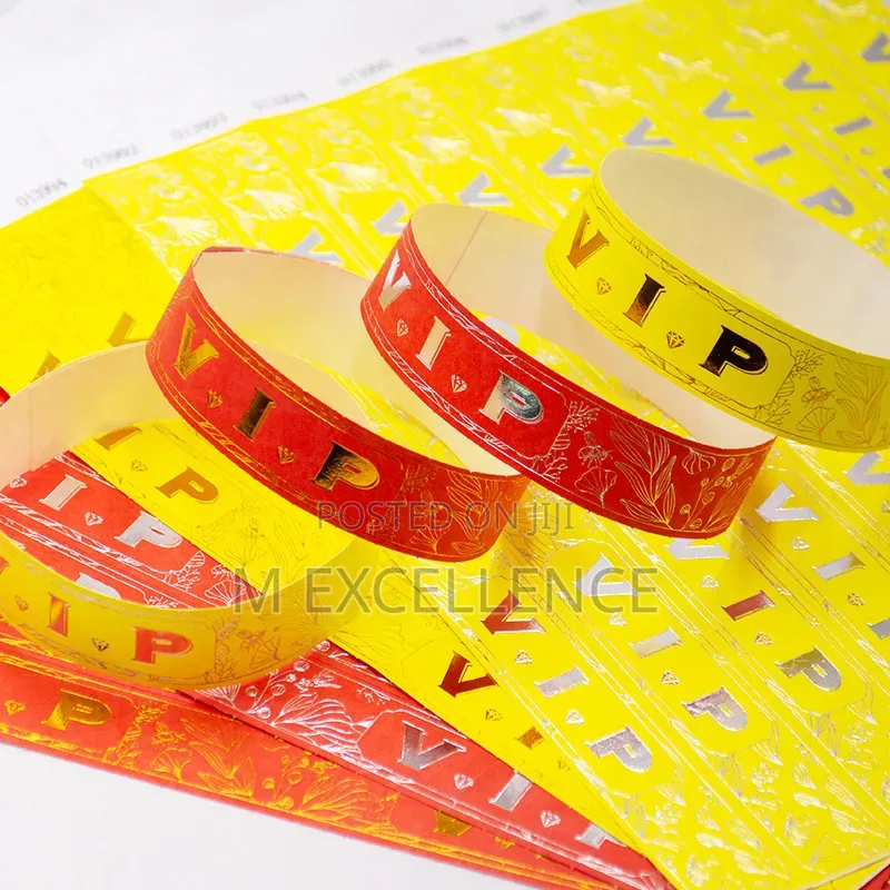 Event Ticket Wristbands - All Types Colours