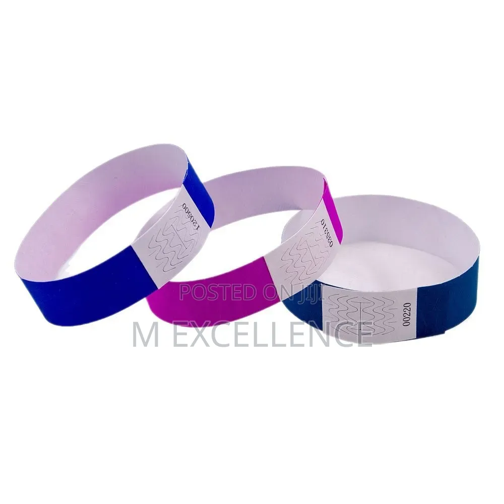 Event Ticket Wristbands - All Types Colours