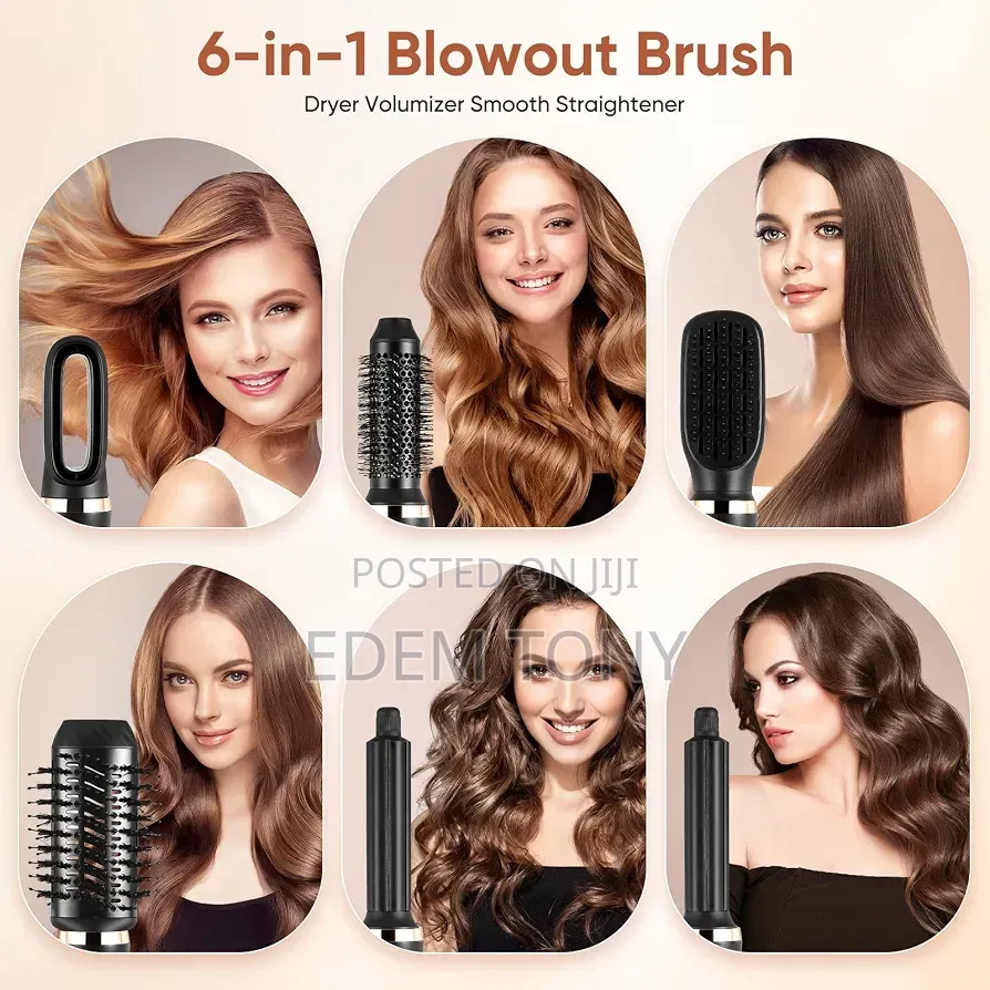 WT-623 Branded 6-in-1 Hot Air Brush Styling Set