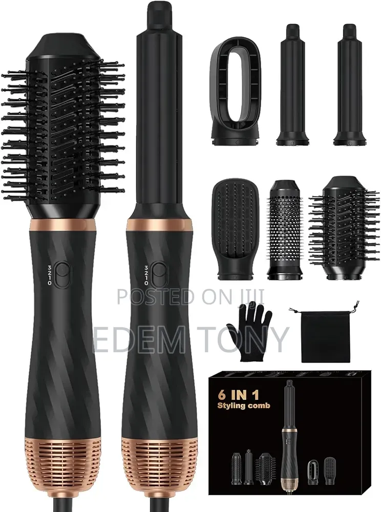 WT-623 Branded 6-in-1 Hot Air Brush Styling Set