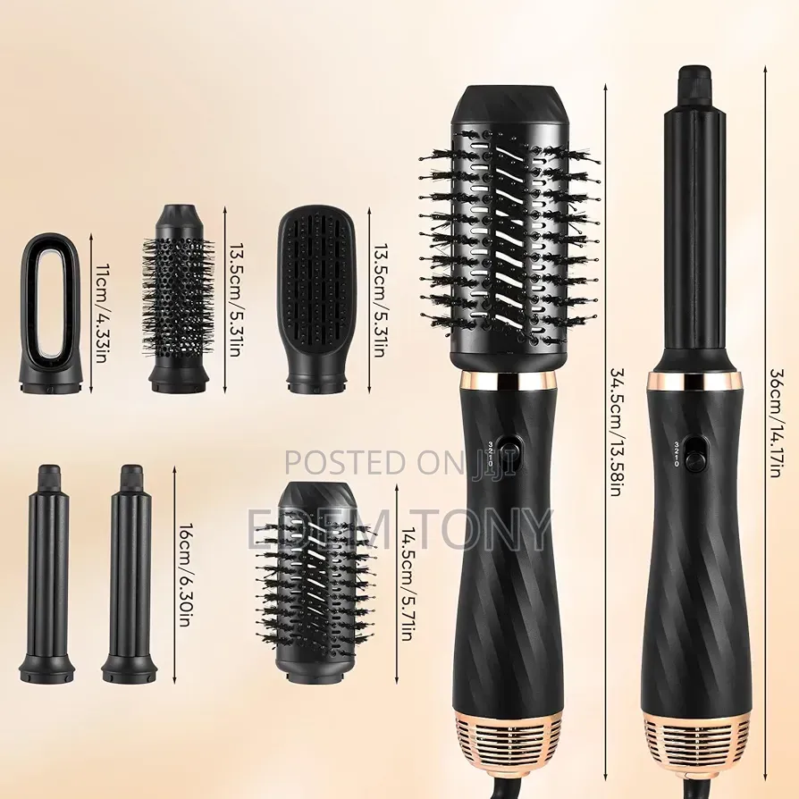 WT-623 Branded 6-in-1 Hot Air Brush Styling Set