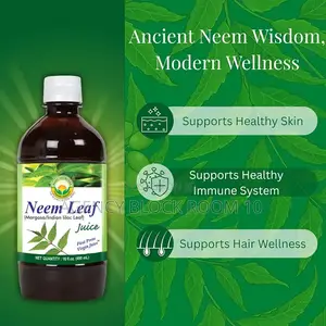 Neem Leaf Juice Natural Bitter Herbal Detox Drink, Supports Skin, Etc