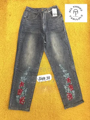 Zara Embellished Denim Jeans