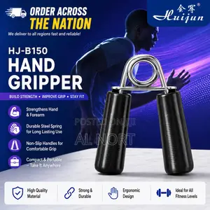 Huijun HJ-B150 Hand Grip Strengthener – Fitness Hand Exerciser – Black