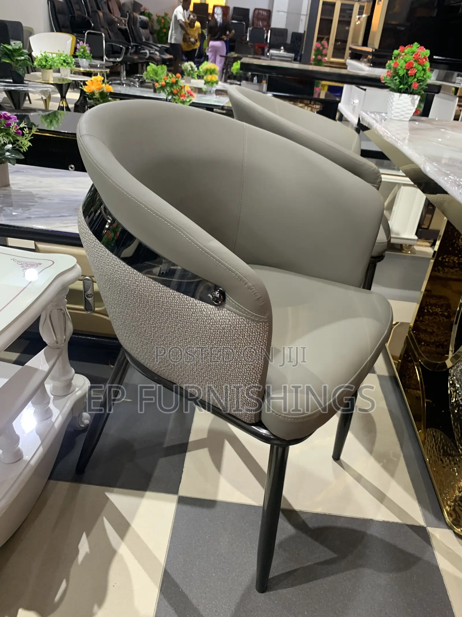 Modern Barrel-Back Accent Chair