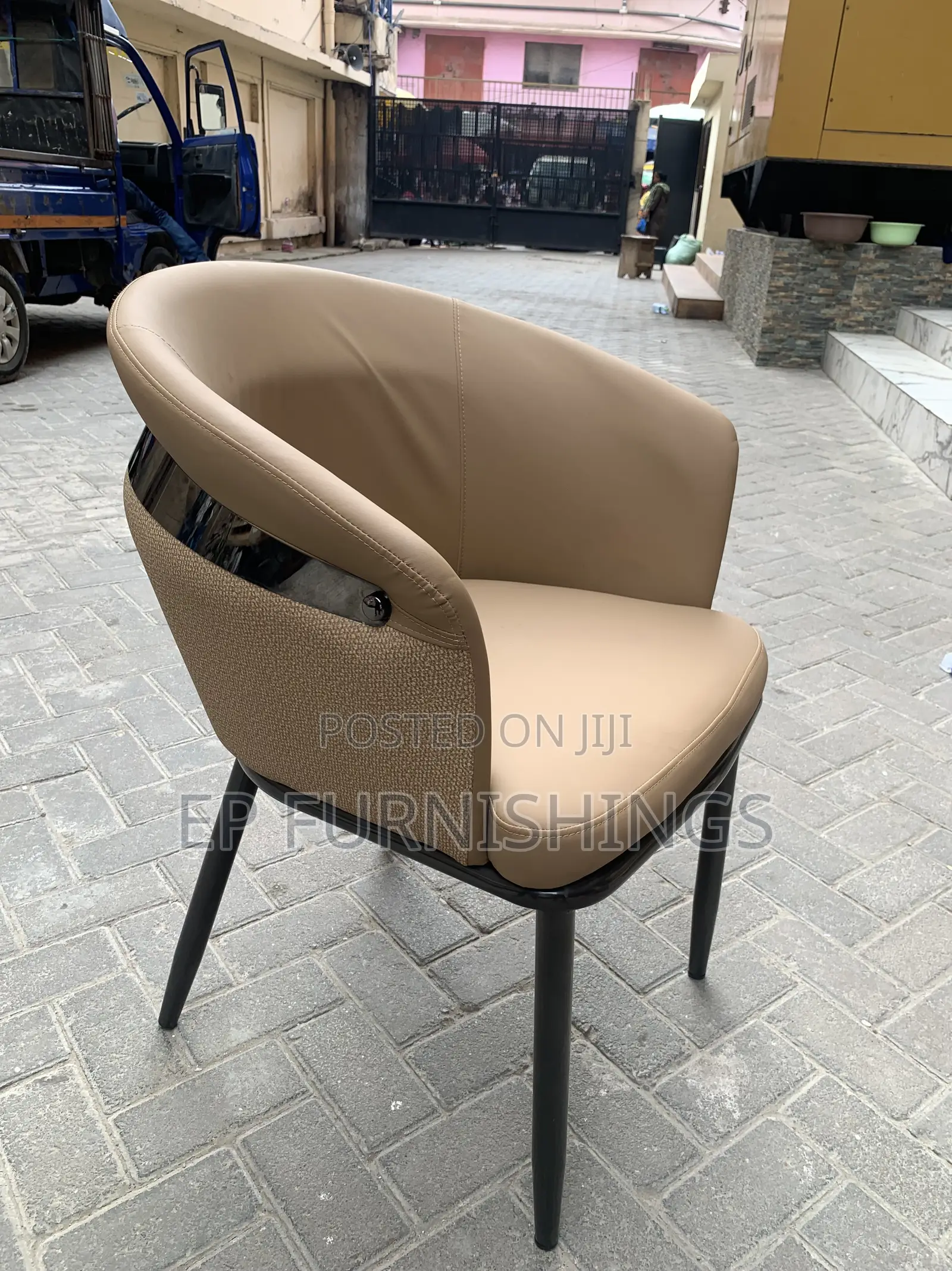 Modern Barrel-Back Accent Chair