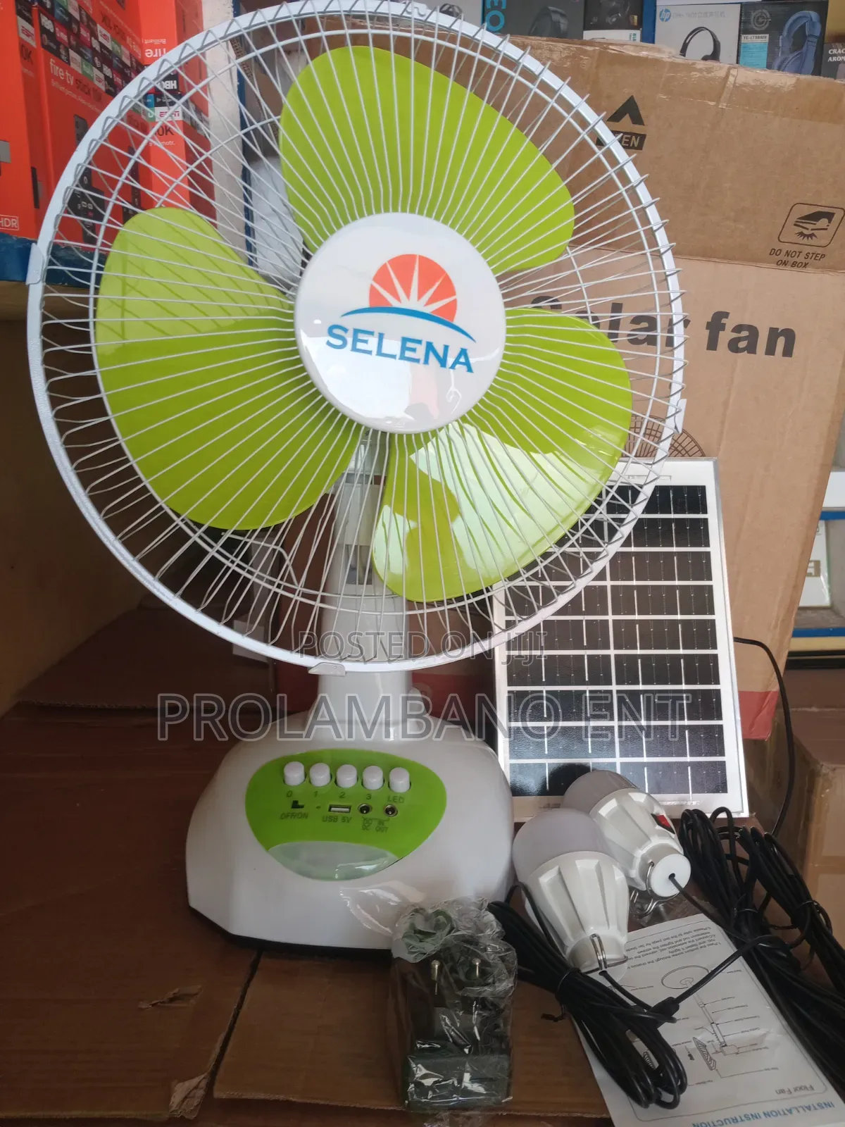 T9 Tabletop Solar and Rechargeable Fan