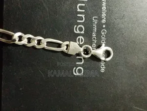 German FBM Solid 925 Silver Figaro ID Bracelet (Full Luxury Box Set)
‎