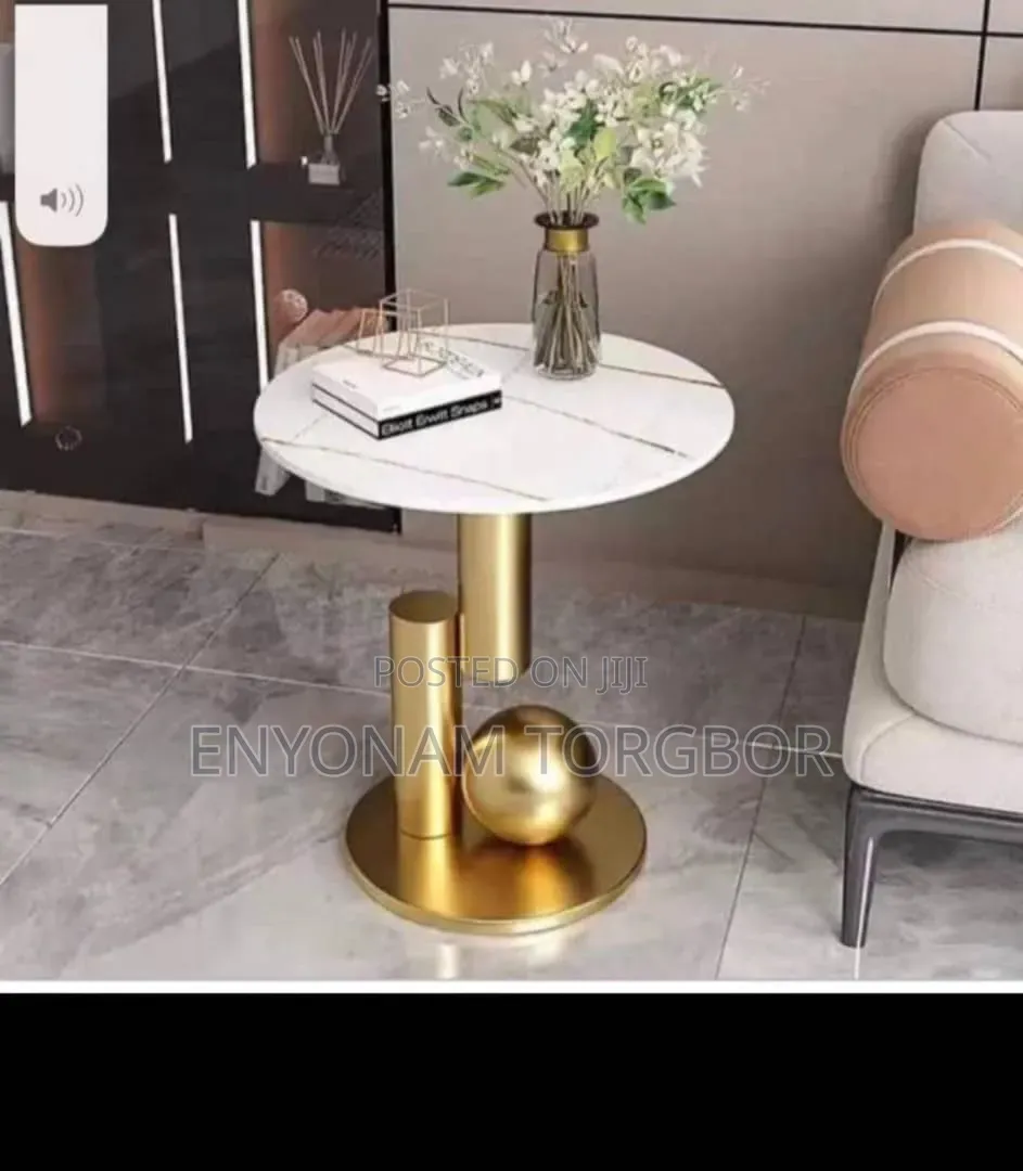 Luxury Round Marble Top Side Table