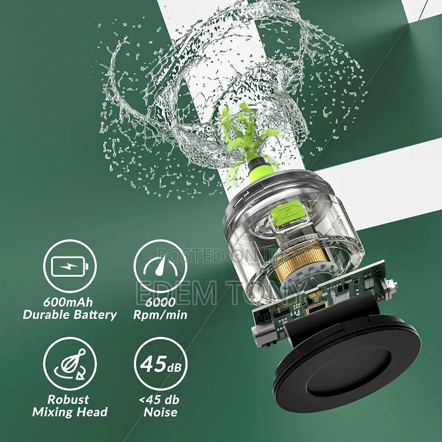 HeaDot Rechargeable Electric Protein Shaker Bottle