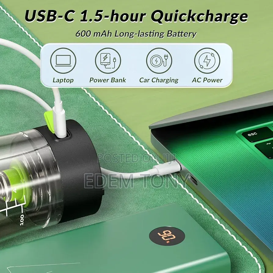 HeaDot Rechargeable Electric Protein Shaker Bottle