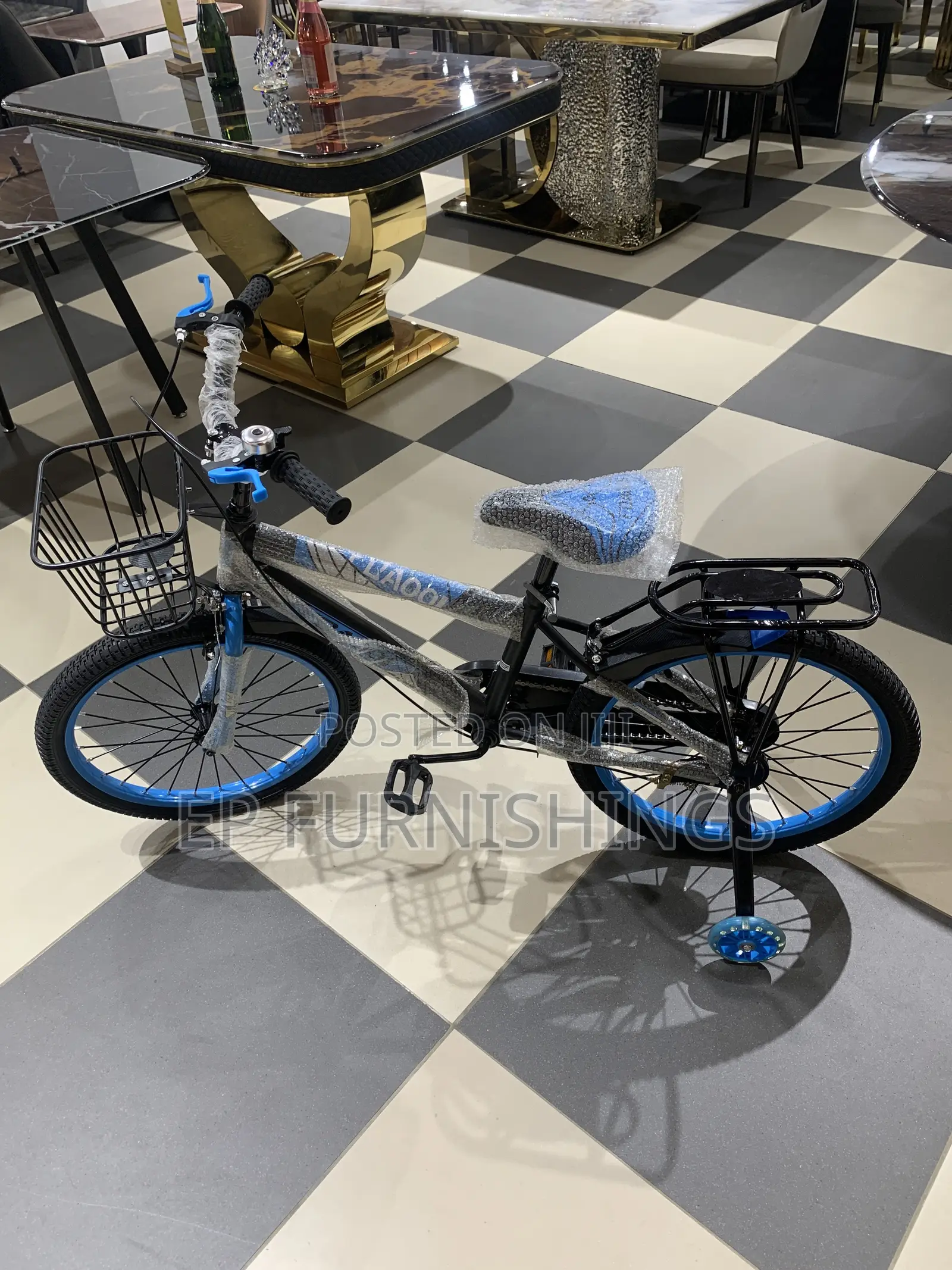 Kids' Bicycle With Basket Training Wheels