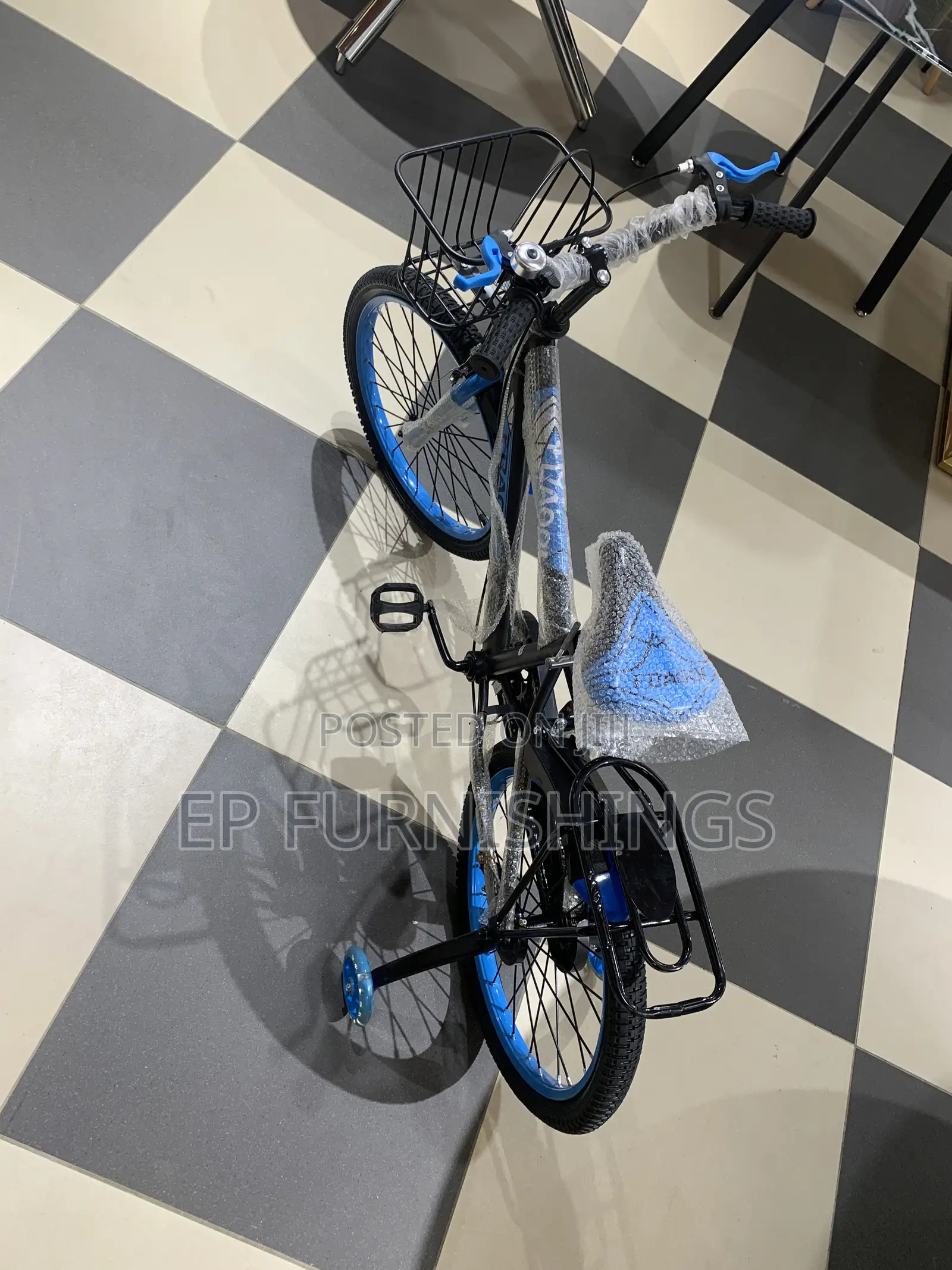Kids' Bicycle With Basket Training Wheels