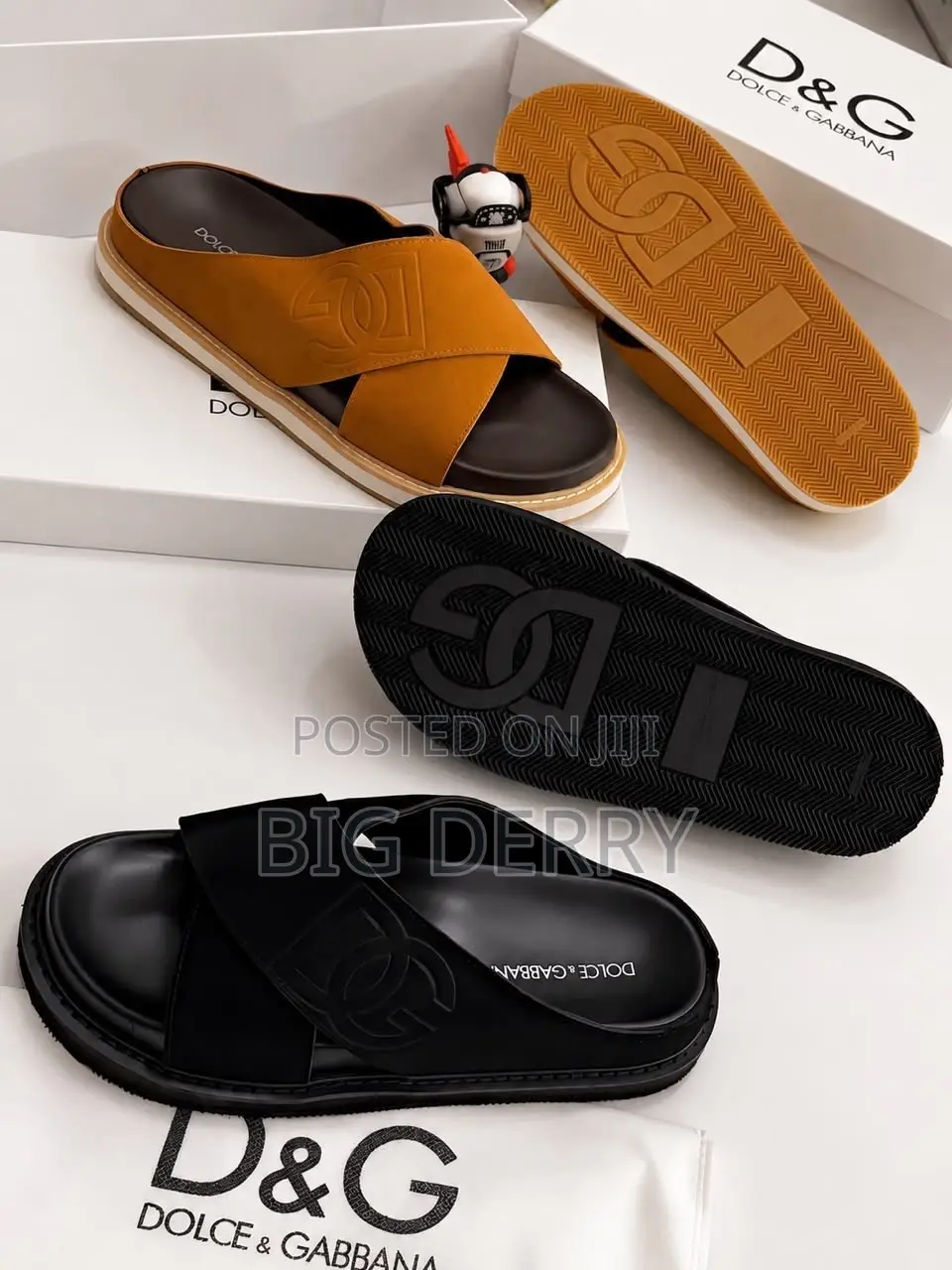 Suede Cross Slides Mixed Brands